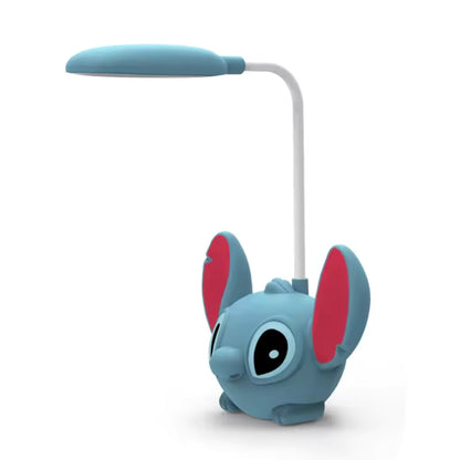 Disney Lilo & Stitch LED-Schreibtischlampe mit Bleistiftspitzer, faltbares Licht, niedliche Schreibtischlampe, USB-aufladbares Licht, Geschenk von Klassenkameraden